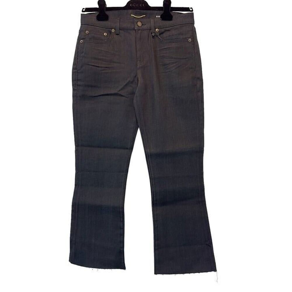 Saint Laurent Boot Cut Cropped Denim Jeans 28